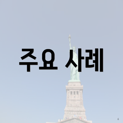 주요 사례