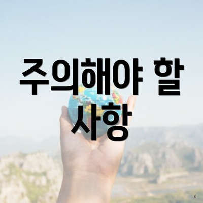 주의해야 할 사항
