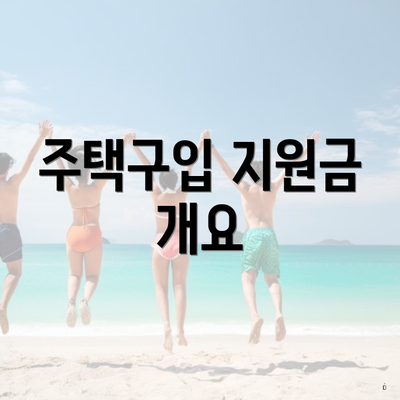 주택구입 지원금 개요