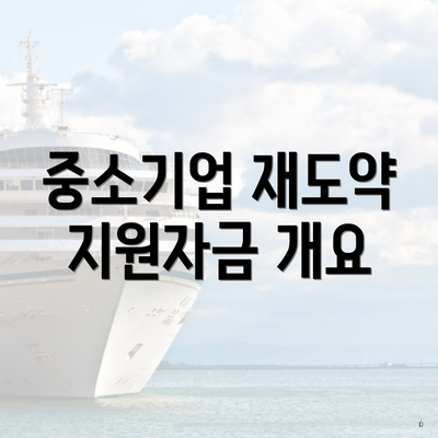 중소기업 재도약 지원자금 개요