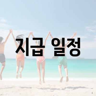 지급 일정