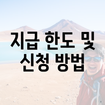 지급 한도 및 신청 방법