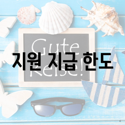 지원 지급 한도