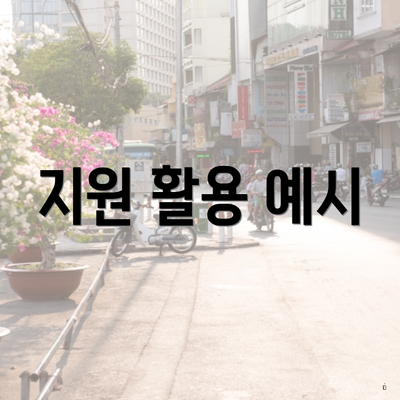 지원 활용 예시