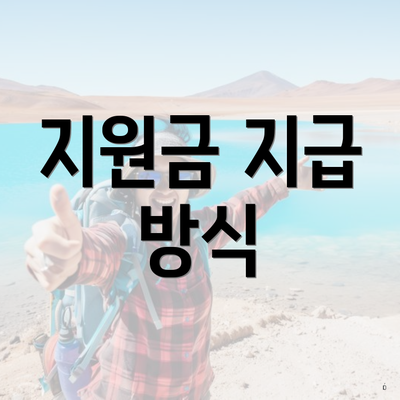지원금 지급 방식