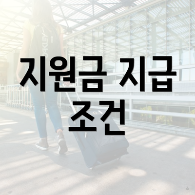 지원금 지급 조건
