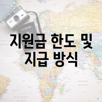 지원금 한도 및 지급 방식