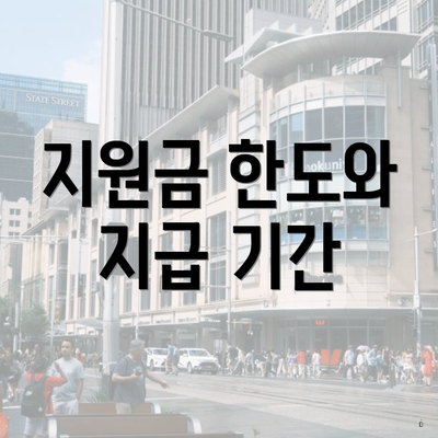 지원금 한도와 지급 기간