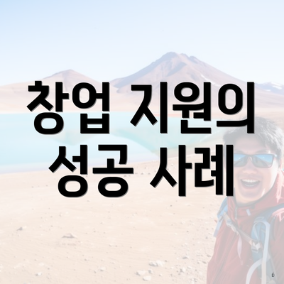 창업 지원의 성공 사례