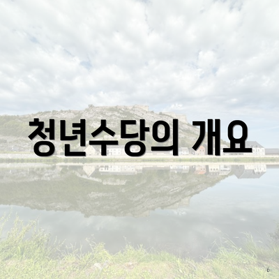 청년수당의 개요