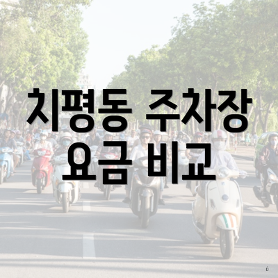 치평동 주차장 요금 비교