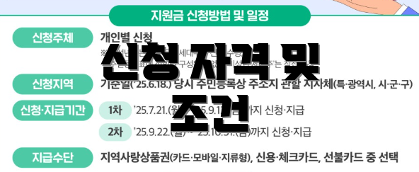 신청 자격 및 조건