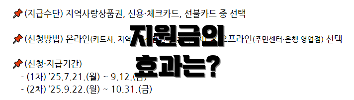 지원금의 효과는?