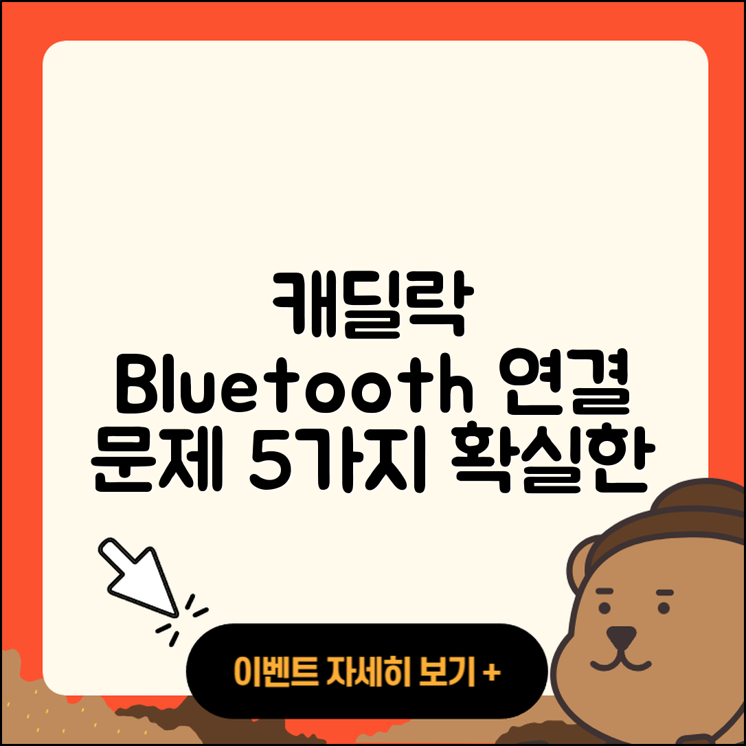 캐딜락 블루투스 연결 문제 5가지 해결법