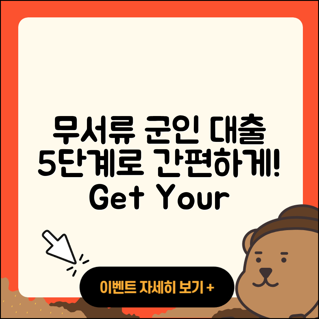 군인대출 무서류로 간편하게 5단계!