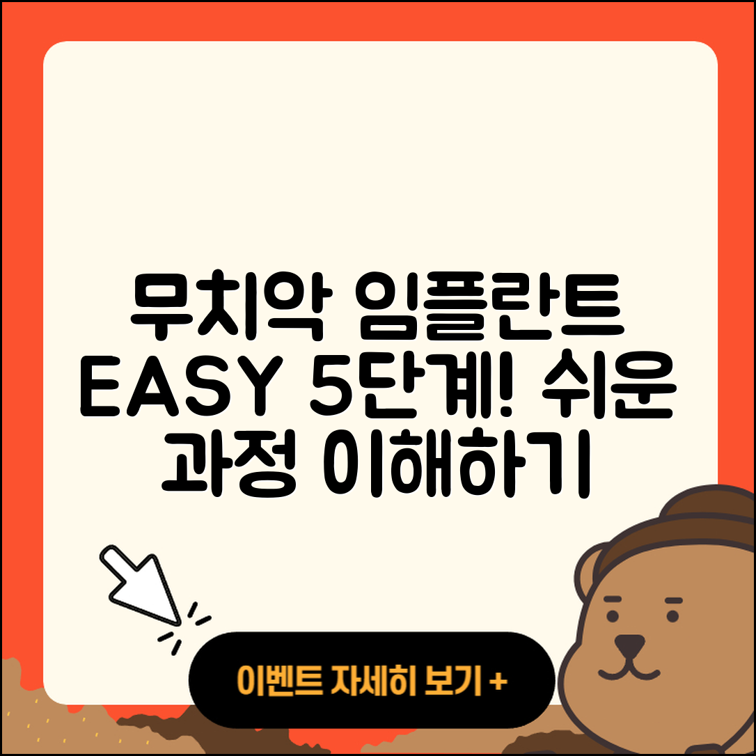 무치악 임플란트 과정 쉽게 이해하기 5단계