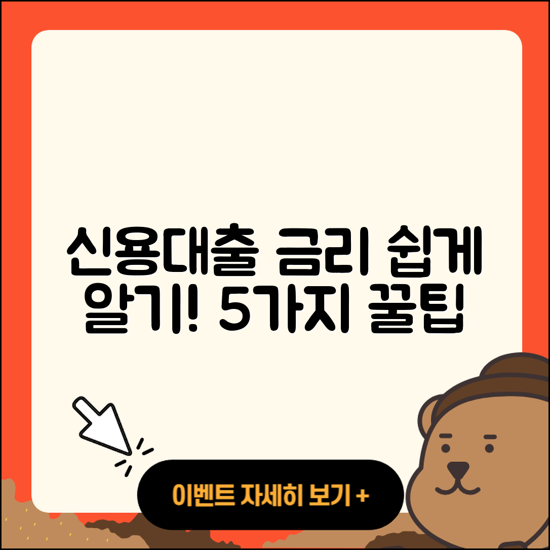 신용대출 금리 쉽게 이해하는 5가지 팁